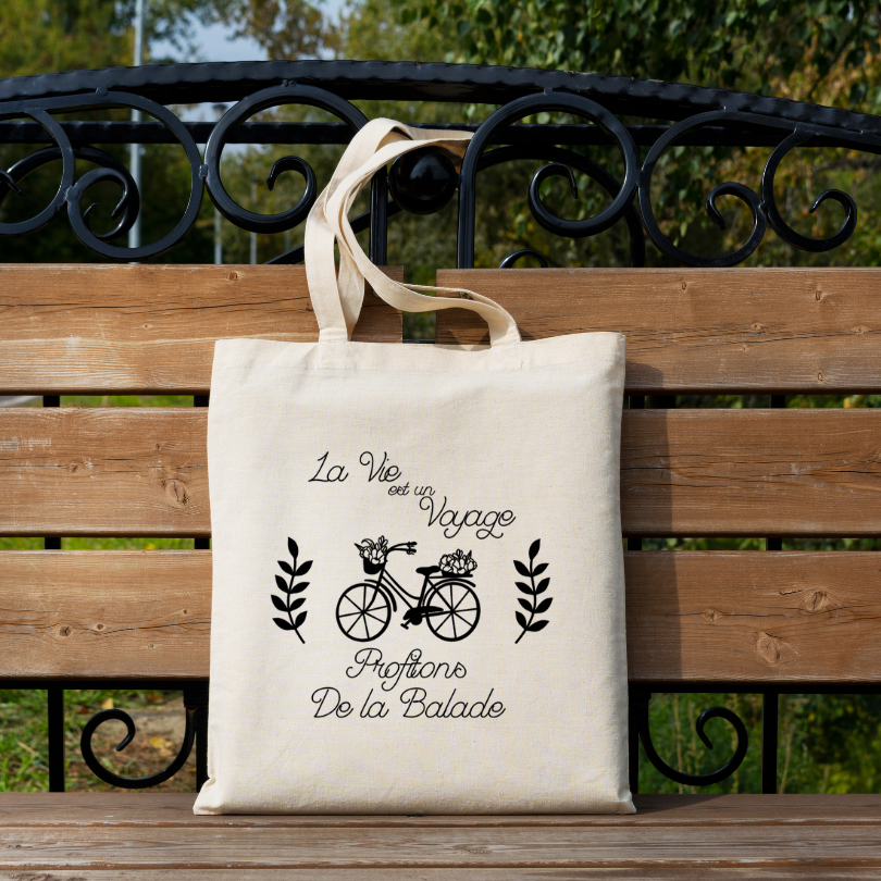 Tote Bag balade à vélo